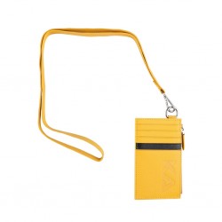 كافي محفظة جلدية مع حزام (أصفر)
