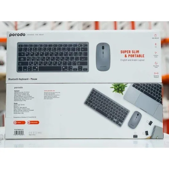 Wireless Super Slim and Portable Bluetooth Keyboard with Mouse