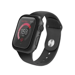 Uniq Nautic Case With IP68 Water Resistant Tempered Glass Screen Protection for Apple Watch 44mm - Midnight Black
