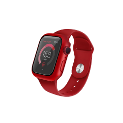 Uniq Nautic Case With IP68 Water Resistant Tempered Glass Screen Protection for Apple Watch 44mm -Crimson Red