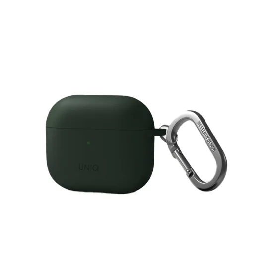Uniq Nexo Active Hybrid Silicone Hang Case With Sports Ear Hooks for Airpods 3 -  Pine Green
