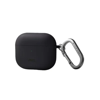 Uniq Nexo Active Hybrid Silicone Hang Case With Sports Ear Hooks for Airpods 3 - Charcoal Grey