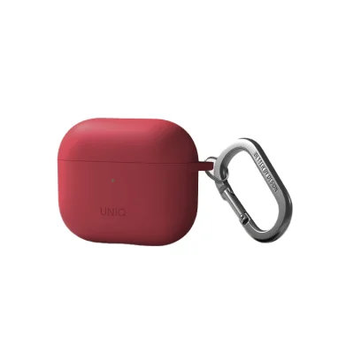 Uniq Nexo Active Hybrid Silicone Hang Case With Sports Ear Hooks for Airpods 3 - Coral