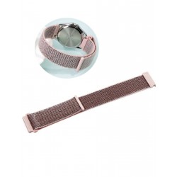  Coteecl Magic Tape Watch Band For Huawei/Samsung 46mm-22mm - Rose