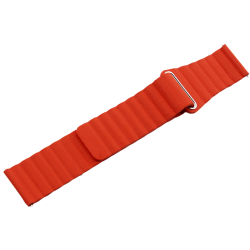  Coteetci Magnetic Universal Leather Back Loop Watch Band For Huawei/Samsung 46mm-22mm - Orange