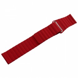 حزام ساعة كوتيتسي مغناطيسي  الجلد الخلفي لهواوي / سامسونج مقاس 46 مم -22 مم - أحمر