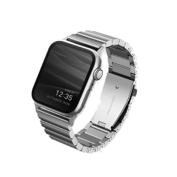 Uniq Strova Stainless Steel Band for Apple Watch 45/44/42mm - Silver