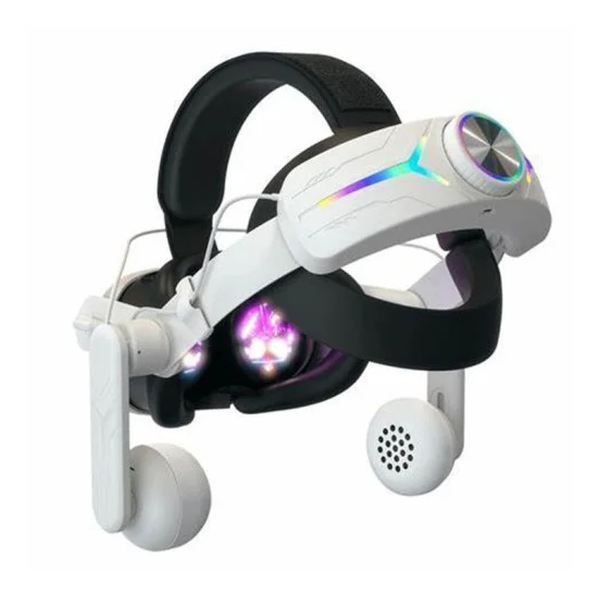 Gamax Adjustable Headmount with Earphones for Meta Quest 3 (c3) - White