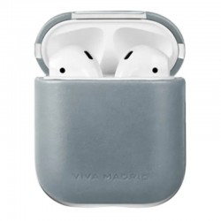 Viva Madrid Airex Vellum Leather Case for airpods 2 - Silver
