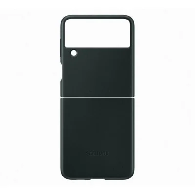 Cover Samsung Z Flip 3 5G Leather With Ring - Green