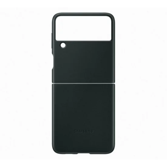 Cover Samsung Z Flip 3 5G Leather With Ring - Green