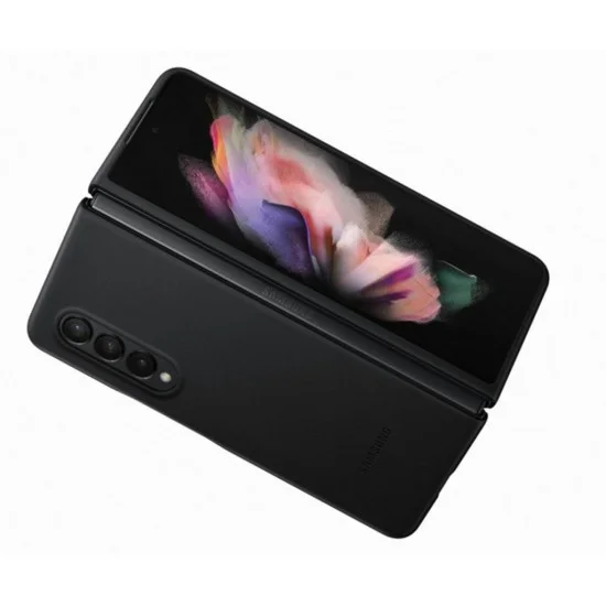 Samsung Galaxy Z Fold3 5G Leather Cover - Black