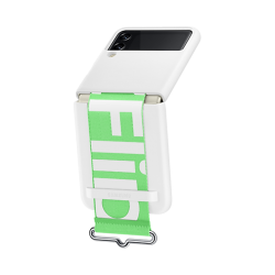 Galaxy Z Flip3 Silicone Cover with Strap - white