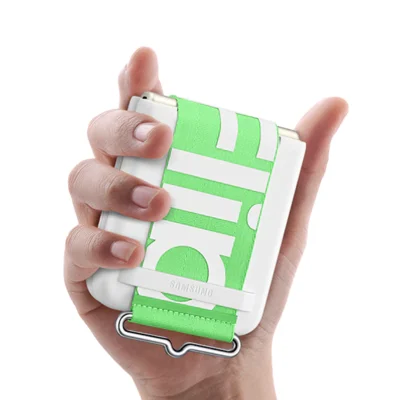 Cover Samsung Z Flip 3 Silicone Cover With Strap - White