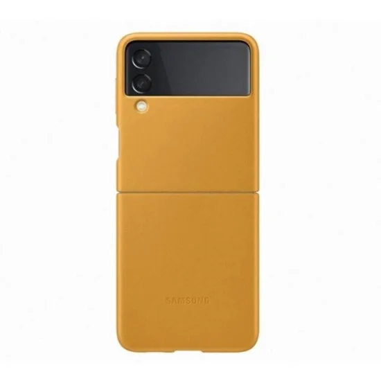 Cover Samsung Z Flip 3 5G Leather - Yellow