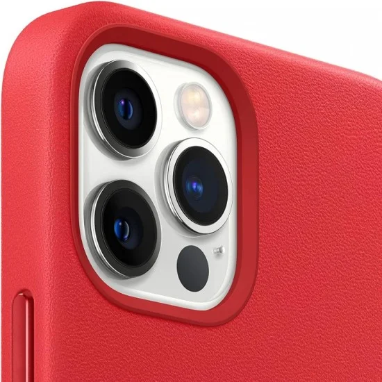 Apple iPhone 12 Pro Max Leather Case with MagSafe - Red
