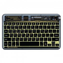 Porodo 500mAh Ultra Slim Magic Crystal Keyboard - Black