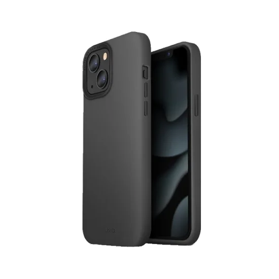 Cover Iphone 13 Hybrid Lino Hue Uniq - Charcoal Grey