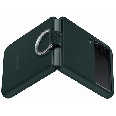 Cover Samsung Z Flip 3 Silicone With Ring - Green