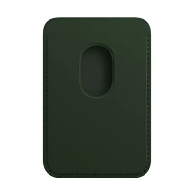 Leather Wallet with MagSafe - Sequoia Green