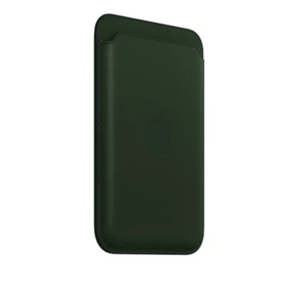 Leather Wallet with MagSafe - Sequoia Green