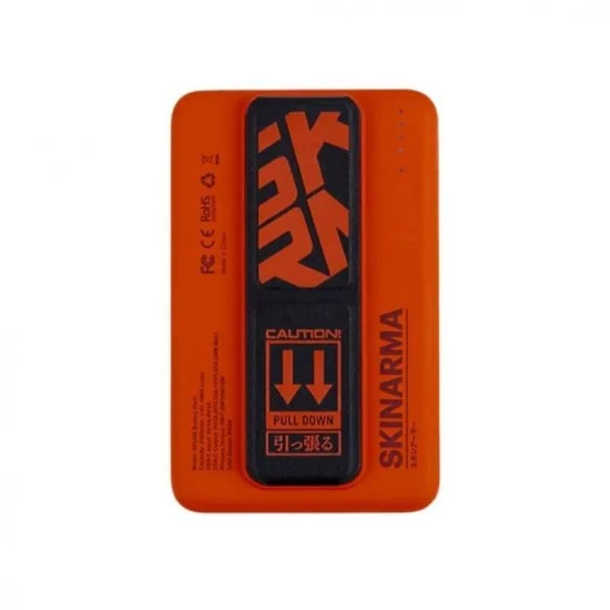 SKINARMA MAGNETIC CARDHOLDER WITH GRIP STAND - Orange
