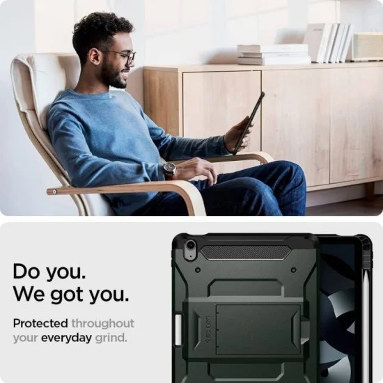 Spigen iPad Air 10.9" (2022/2020) Tough Armor Pro Military Green