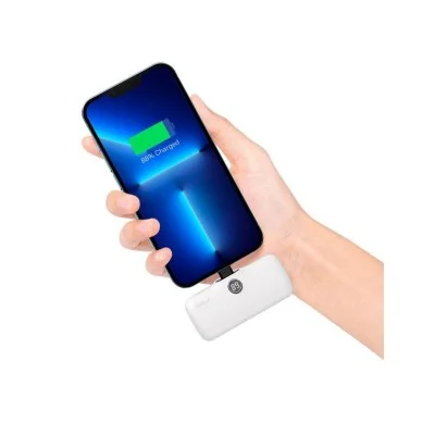 Iwalk Linkme Pro Fast Charge 4800 Mah Pocket Battery With Battery Display For Iphone - White