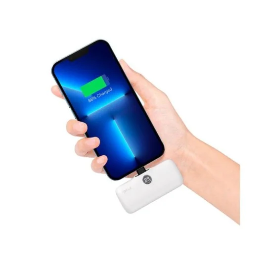 Iwalk Linkme Pro Fast Charge 4800 Mah Pocket Battery With Battery Display For Iphone - White