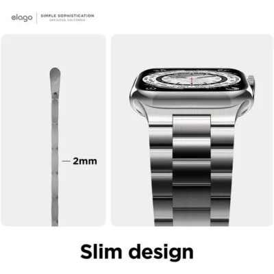 Apple Watch Strap 42/44/45 Metal Band Elago - Silver
