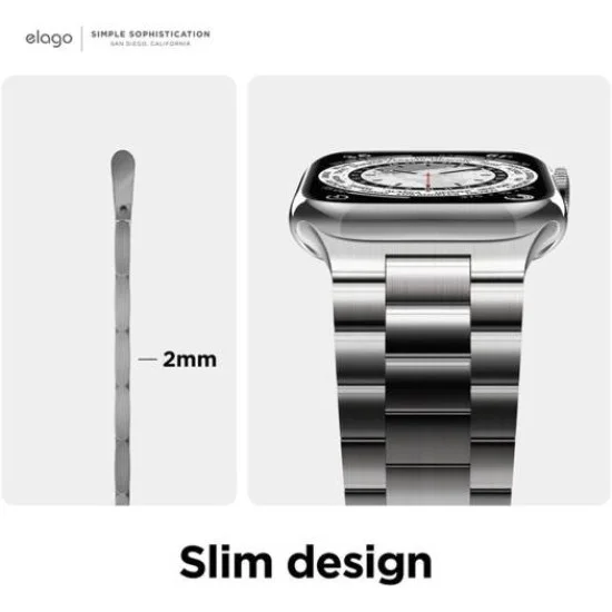 Apple Watch Strap 42/44/45 Metal Band Elago - Silver