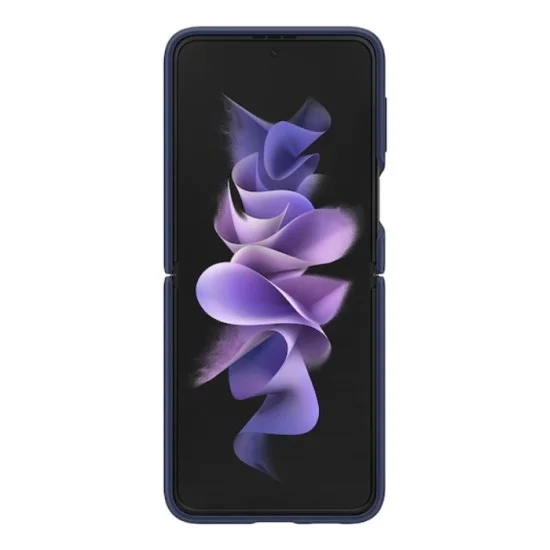 Cover Samsung Z Flip 3 5G Silicone With Ring - Dark Blue