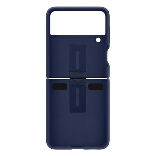 Cover Samsung Z Flip 3 5G Silicone With Ring - Dark Blue