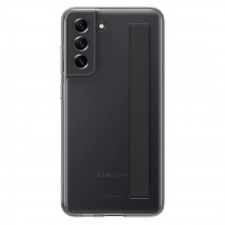 Samsung Galaxy S21 FE Clear Slim Strap Cover - Black