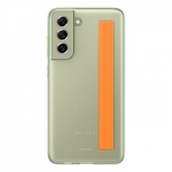 Samsung Galaxy S21 FE Clear Slim Strap Cover - Olive