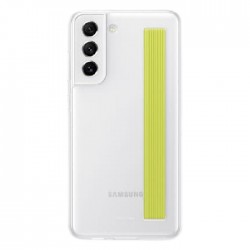 Samsung Galaxy S21 FE Clear Slim Strap Cover - White