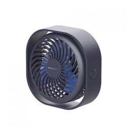 Rockrose Frozen II 3-Speed Ultra-Portable Rechargeable Desktop Mini Fan with 360° Tilting Head – Blue