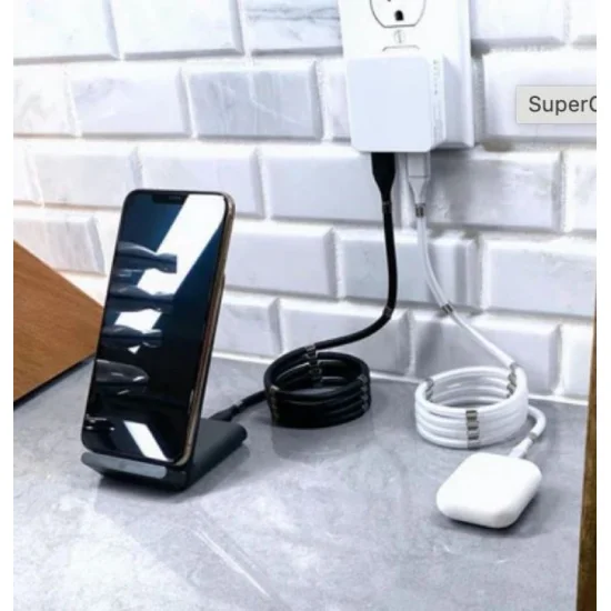 SuperCalla Magnetic USB-C to Lightning Cable 1M - Black