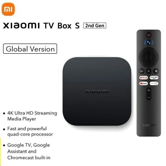 Xiaomi TV Box S Android 2nd Gen 4K Ultra HD - Black