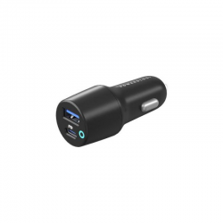 Powerology 38W Ultra-Quick Car Charger Dual Output - Black