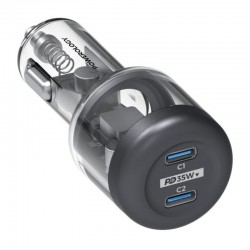 Powerology Ultra-Quick Crystalline Series Car Charger - Black