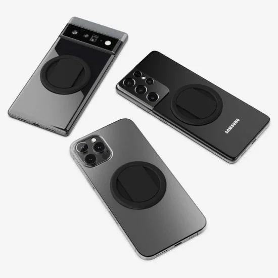 Ohsnap Super-thin Smart grip stand and magnet - Black/Gray