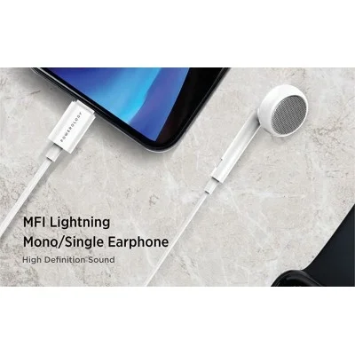 Powerology Mono Earphone Lightning Connector - White