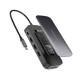 Powerology 512GB USB-C Hub & SSD Drive All-in-one  Connectivity & Storage - Gray