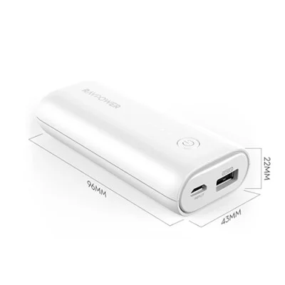 RAVPower iSmart Portable Charger 6700mAh Power Bank &ndash; White