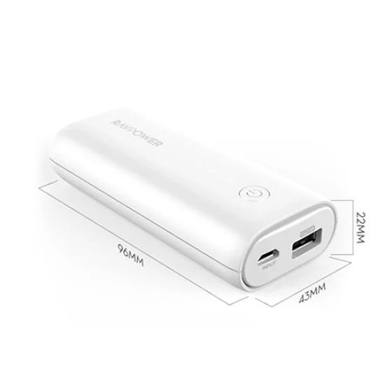 RAVPower iSmart Portable Charger 6700mAh Power Bank &ndash; White