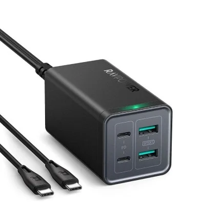 Decktop Charger PD Pioneer120W 4-Port US RAVPower Black
