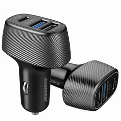 Rock Rose Car Charger for Safari PQ2, 3 Charging Ports, Black
