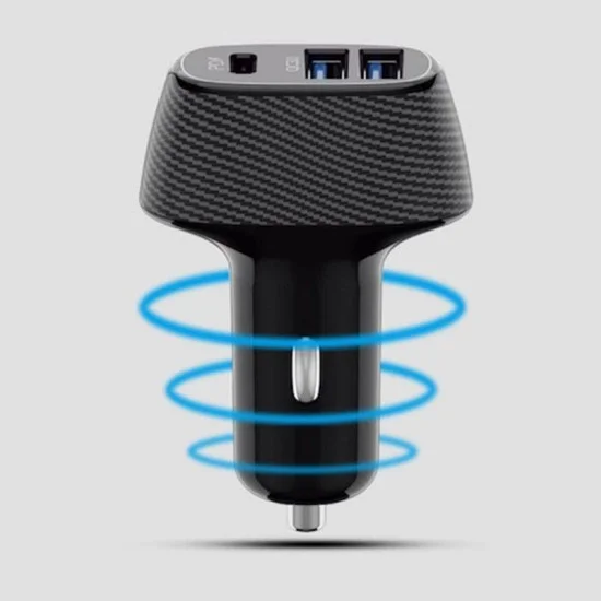 Rock Rose Car Charger for Safari PQ2, 3 Charging Ports, Black