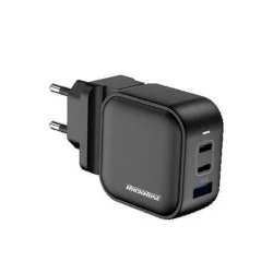 Rock Rose Powercube III G65 66W PD 3-Port Phone Charger &ndash; Black